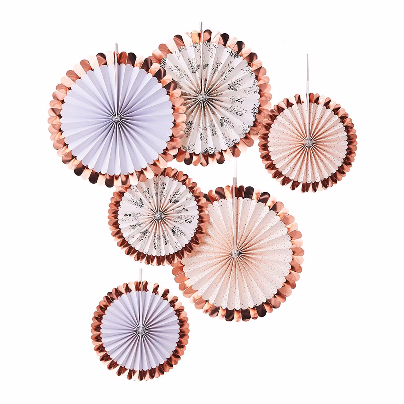 Pappersfjädrar Pastell/Roséguld