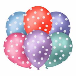 Ballonger Prickar Flerfärgade