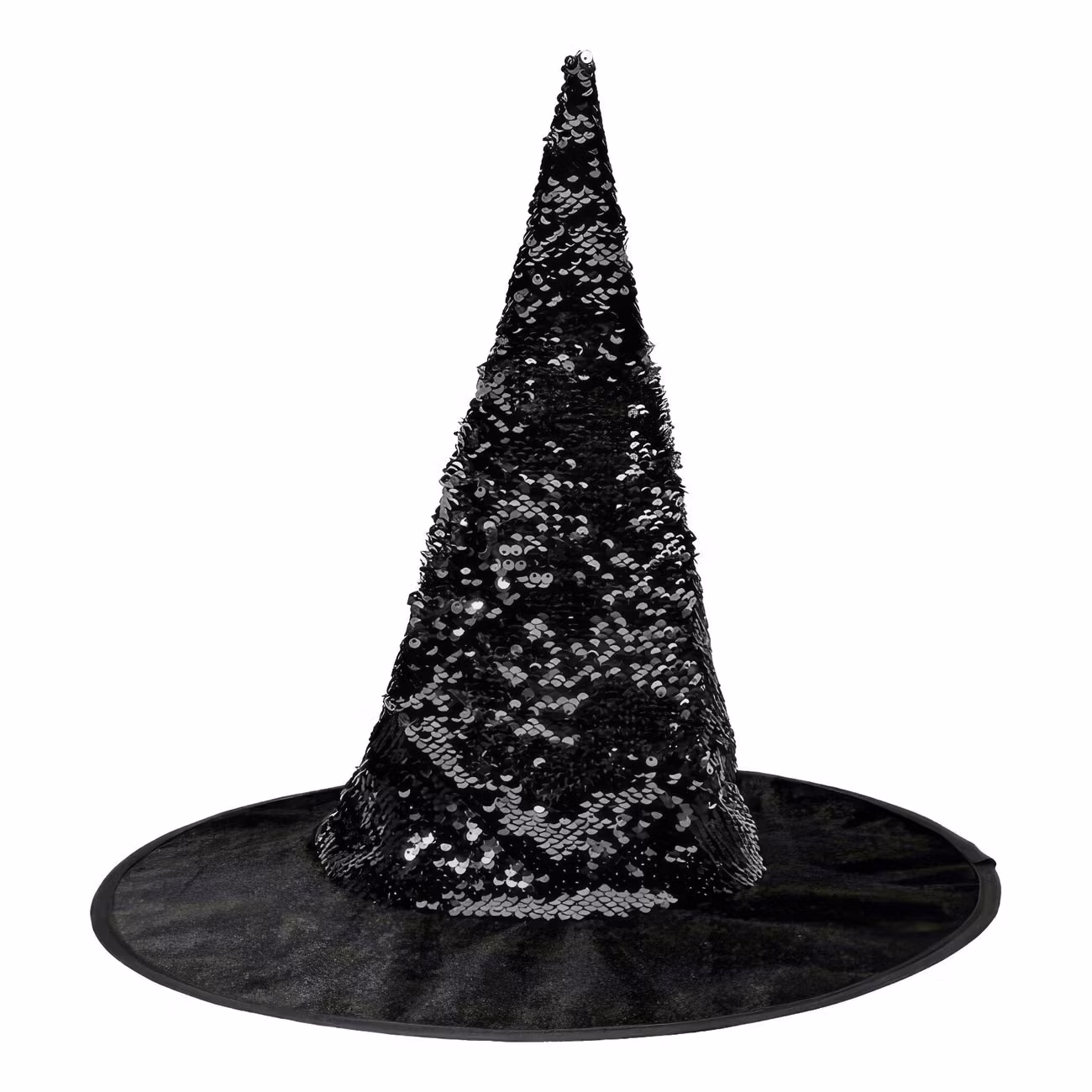 Häxhatt Vändbar med Paljetter Svart/Silver