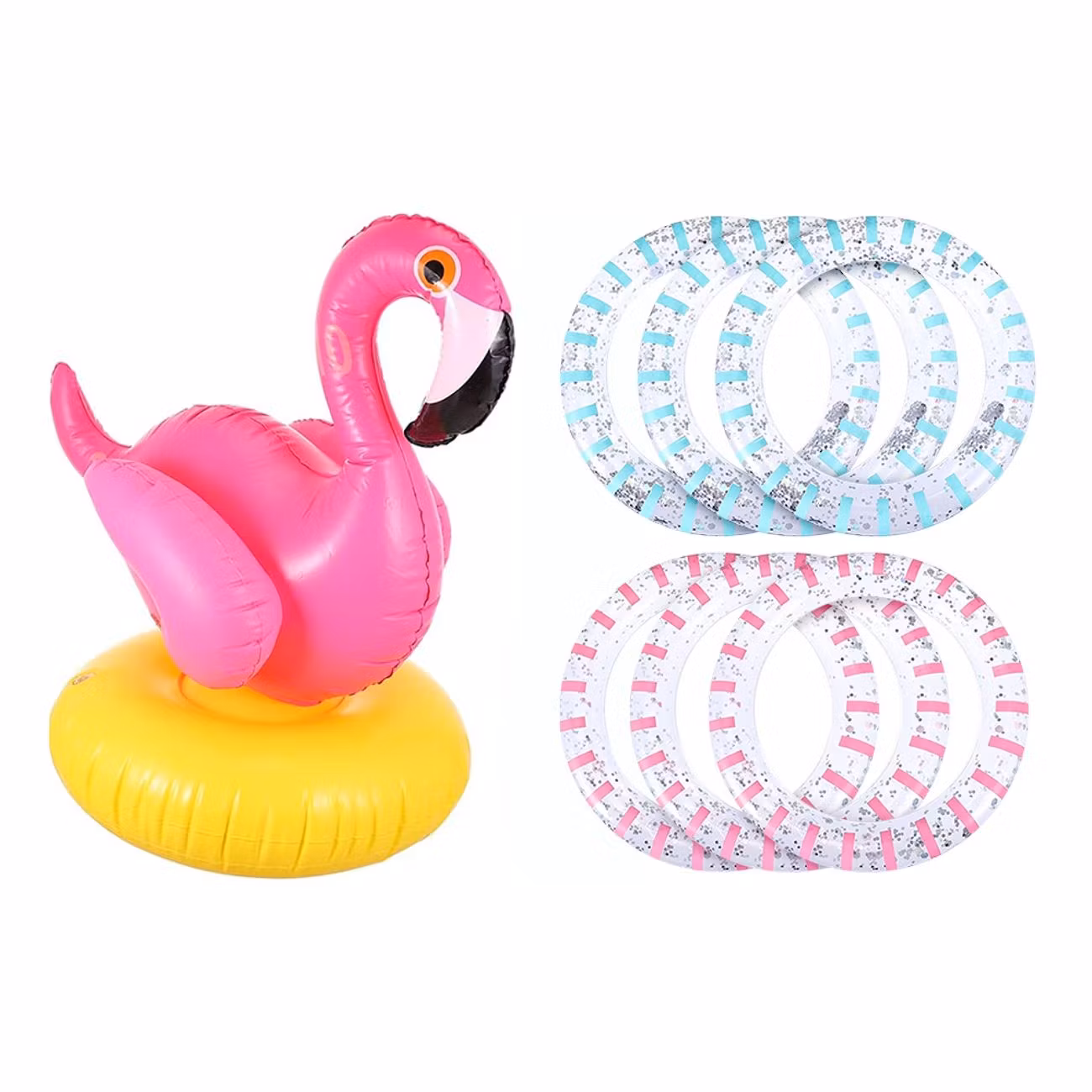 Uppblåsbar Flamingo Ring Spel