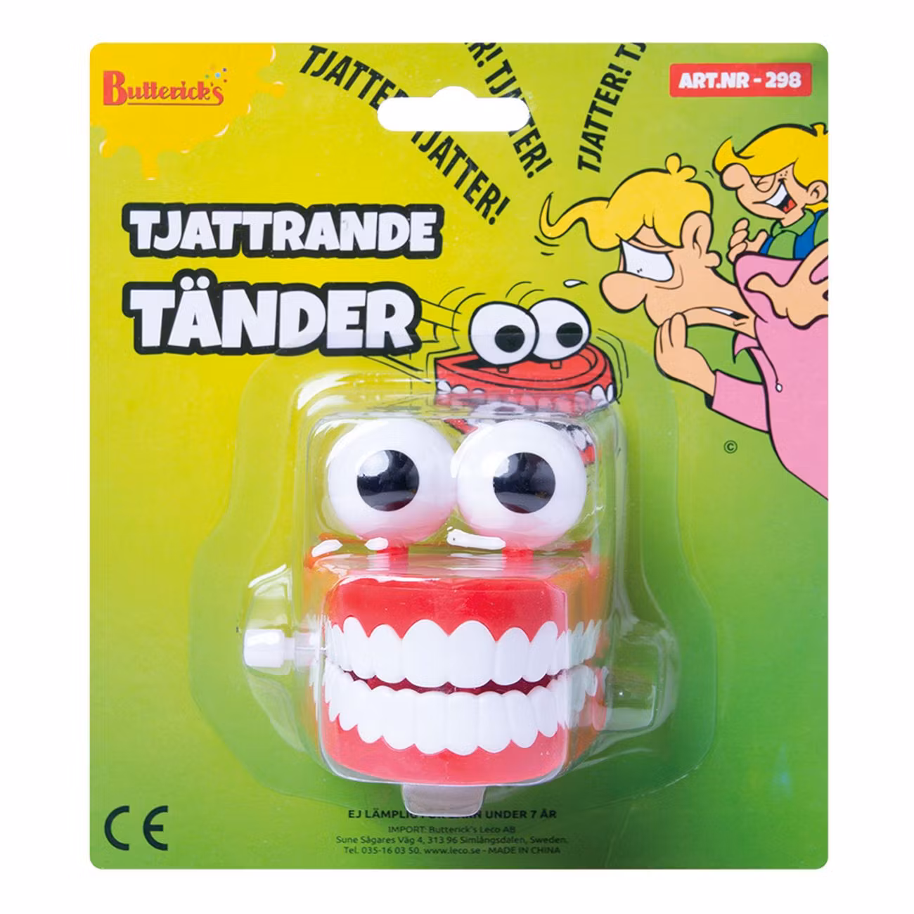 Tjattrande Tänder Skämtartikel