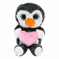Pingvin med Rosa Hjärta Mjukisdjur