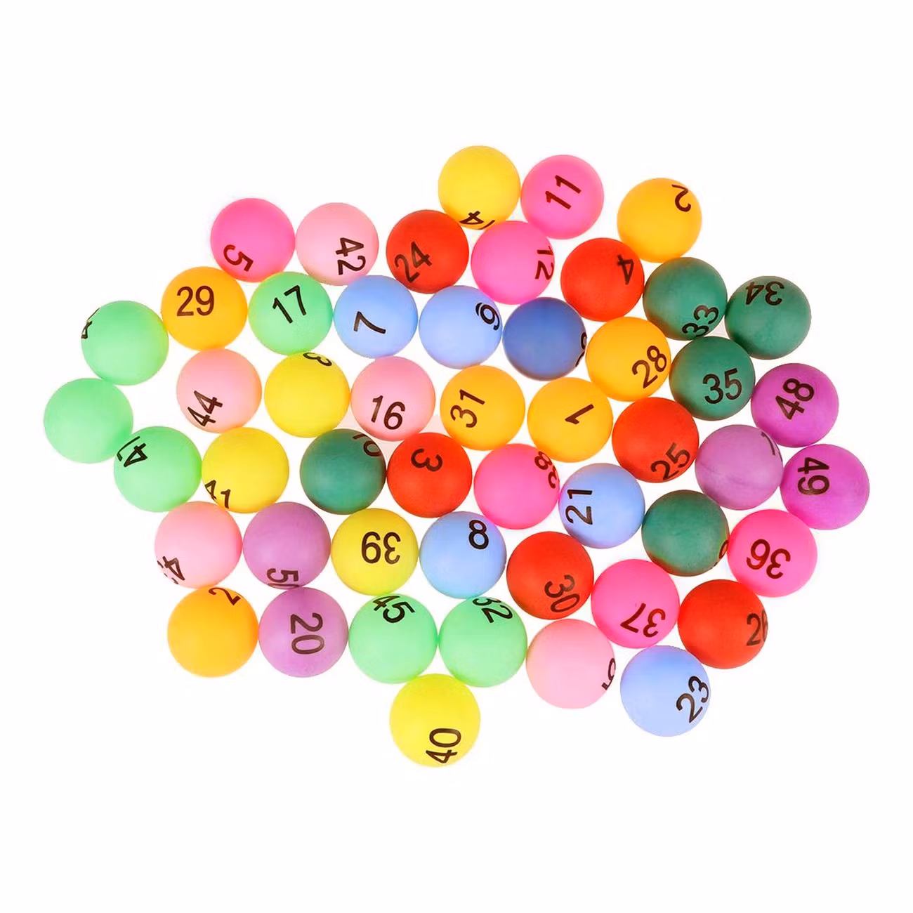 Bingobollar Flerfärgade