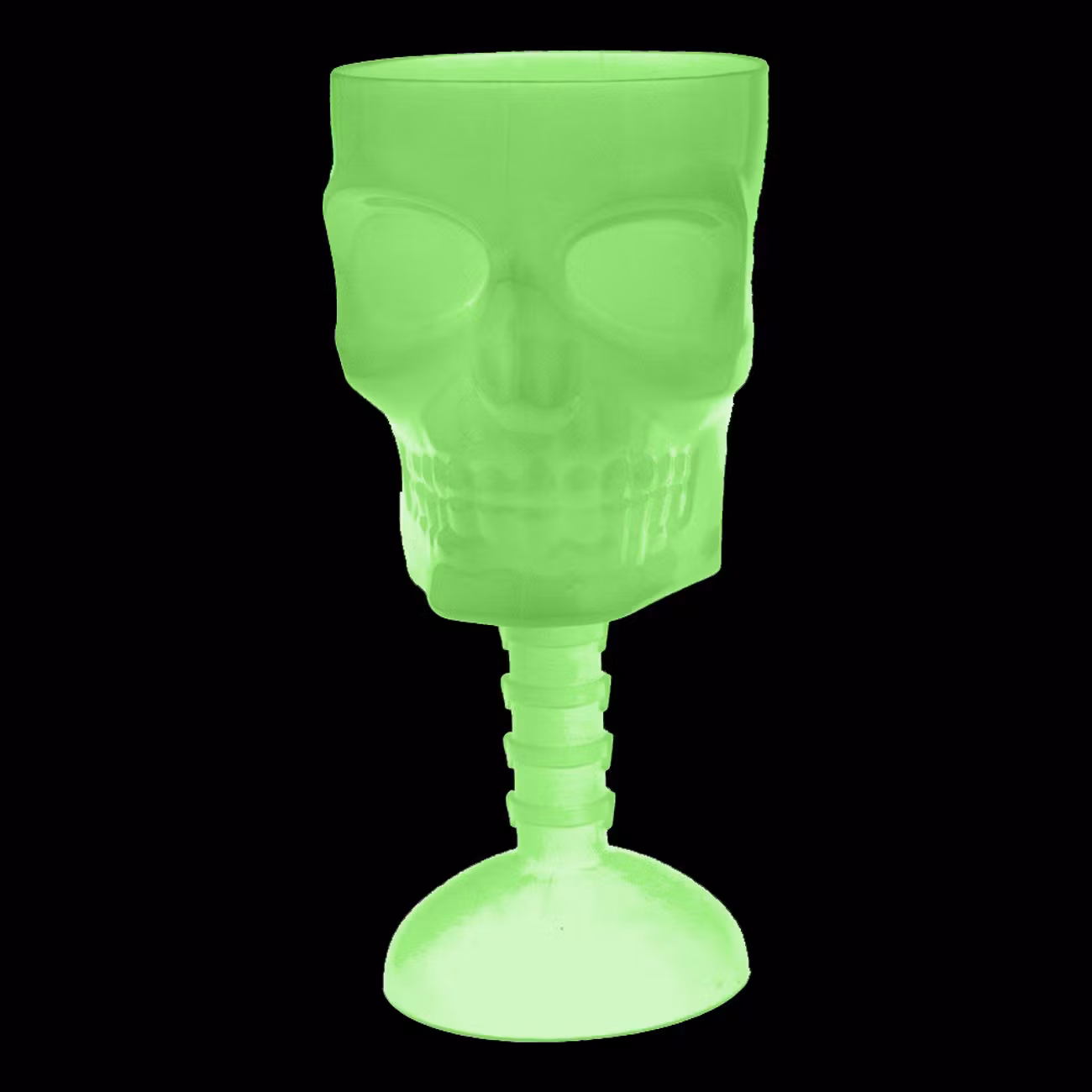 Självlysande Vinglas Dödskalle