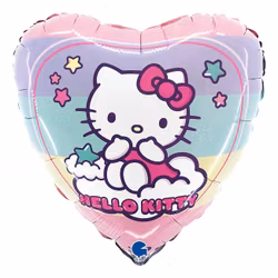 Folieballong Hjärta Hello Kitty Rainbow