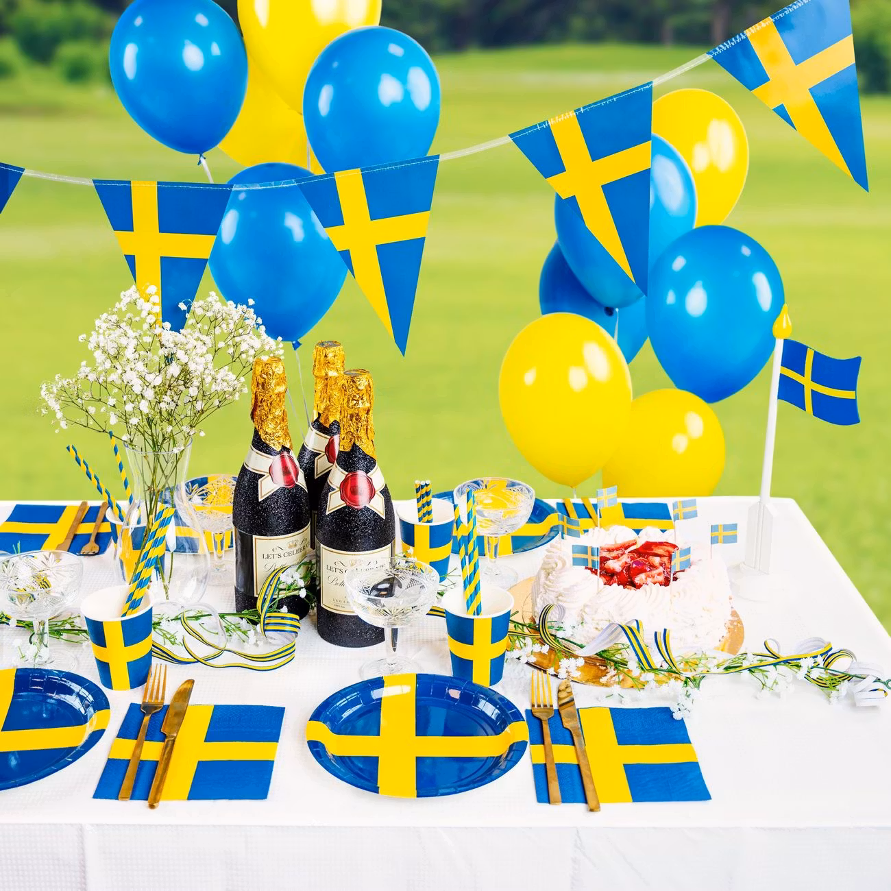 Papperssugrör Svenska Flaggan