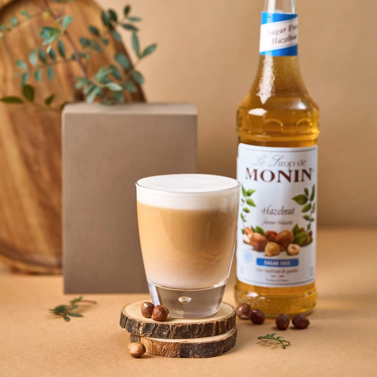 Monin Sockerfri Hazelnut Syrup
