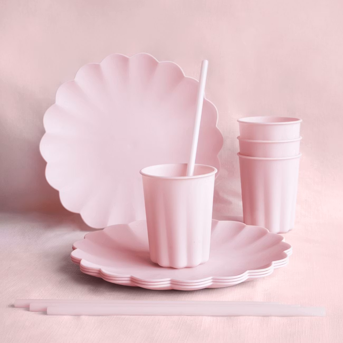 Återanvändbara Sugrör Rosa