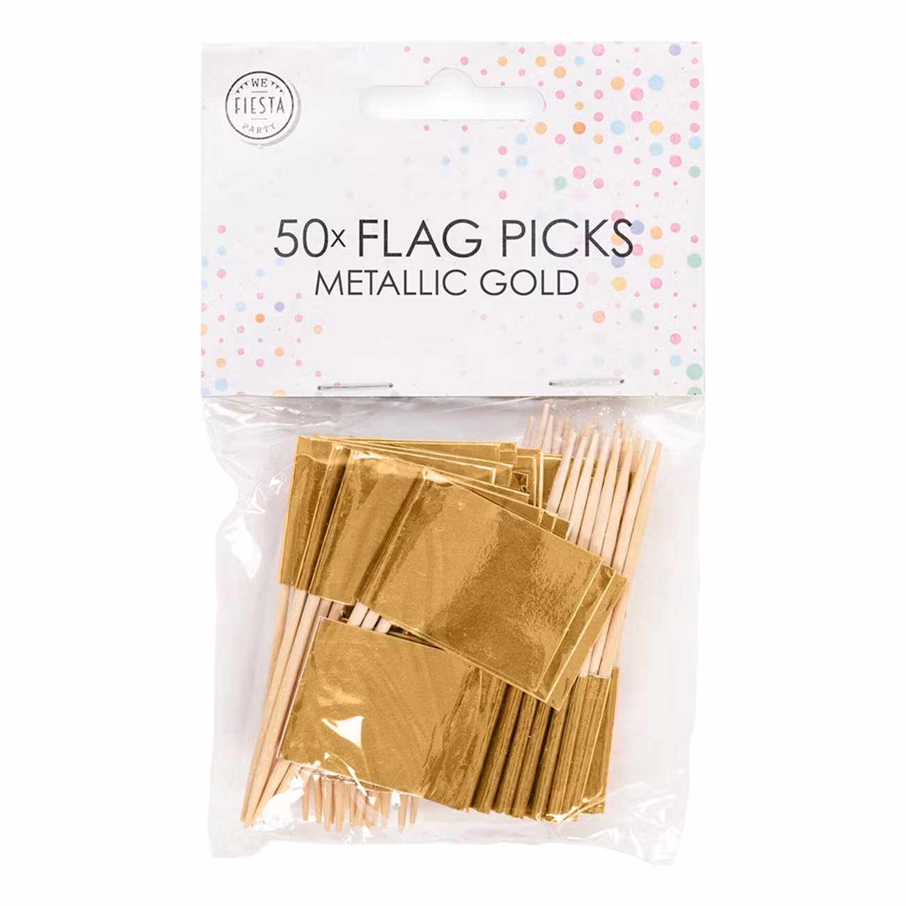 Cocktailflaggor Guld Metallic