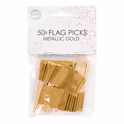 Cocktailflaggor Guld Metallic