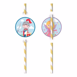 Papperssugrör Princess & Knight