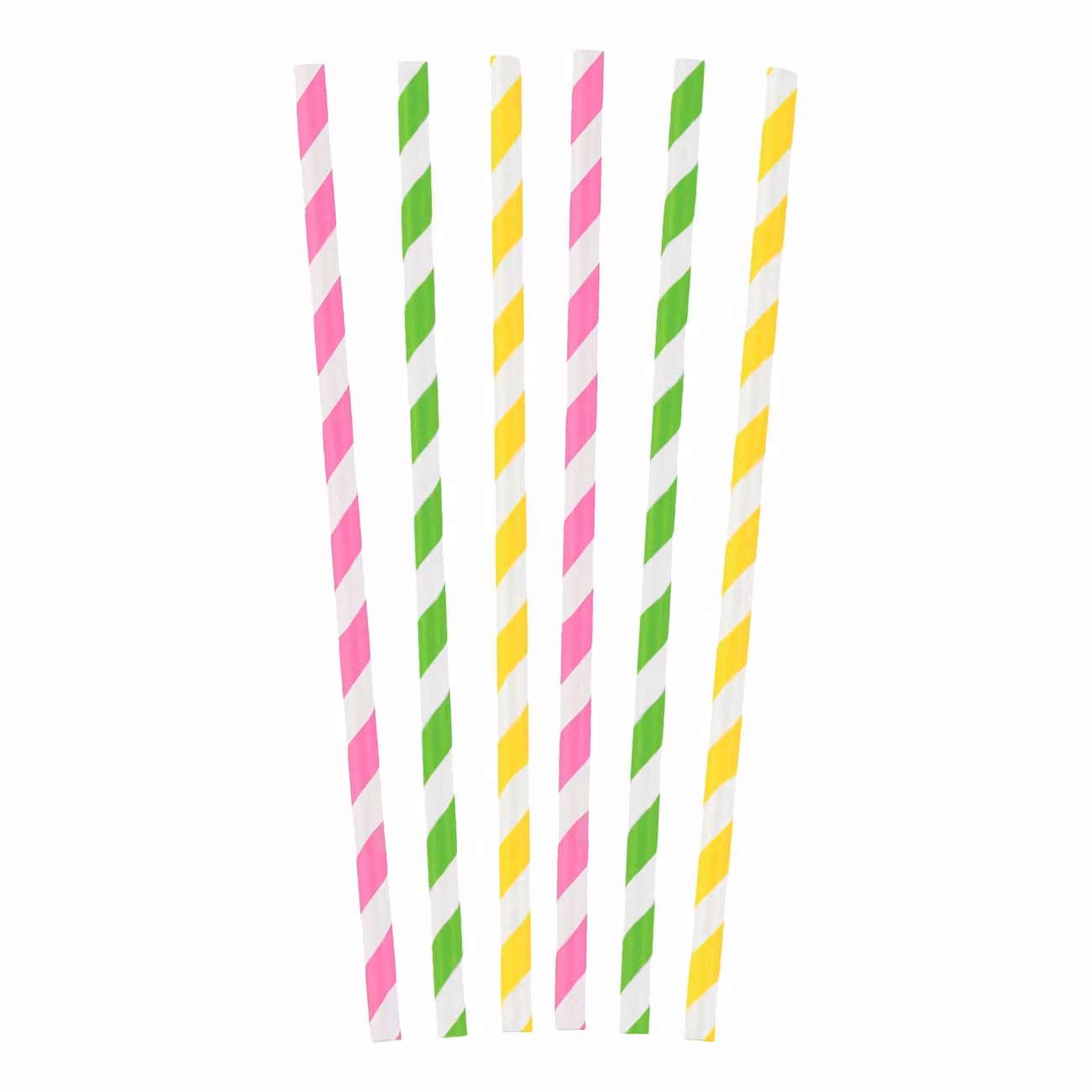 Papperssugrör Flerfärgade Randiga