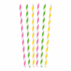 Papperssugrör Flerfärgade Randiga