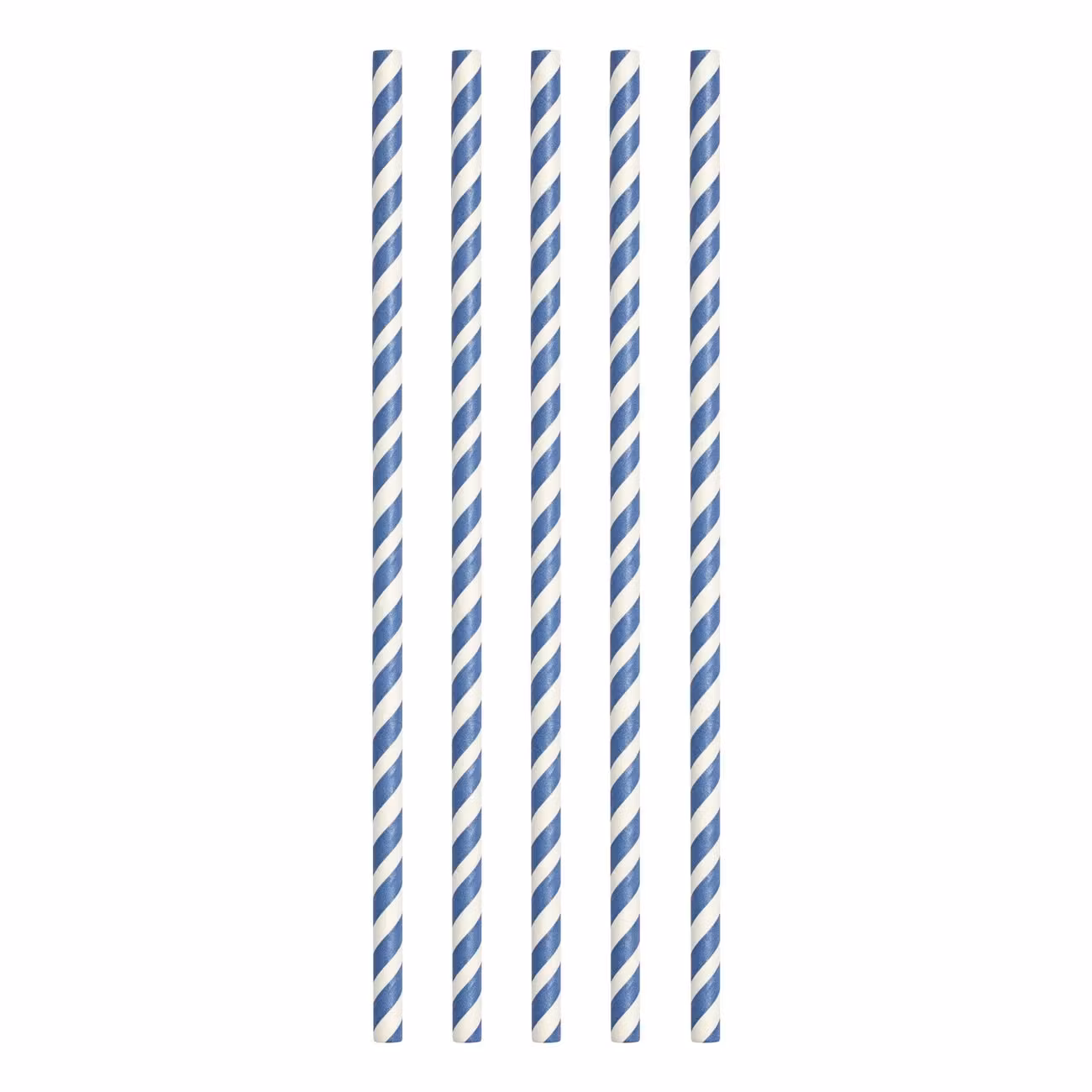 Papperssugrör Blå/Vit Randiga