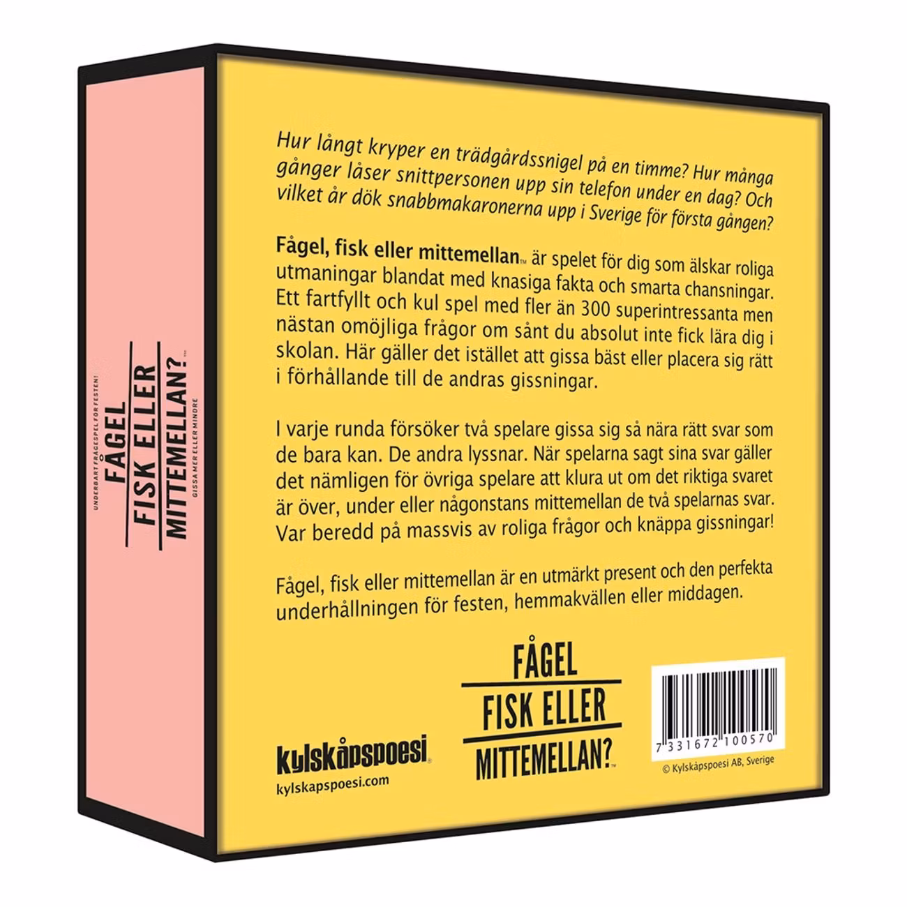 Fågel, Fisk eller Mittemellan Frågespel