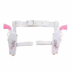 Cowgirl Hölster med Pistoler Vit/Rosa