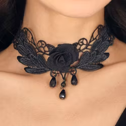 Halsband Choker med Ros