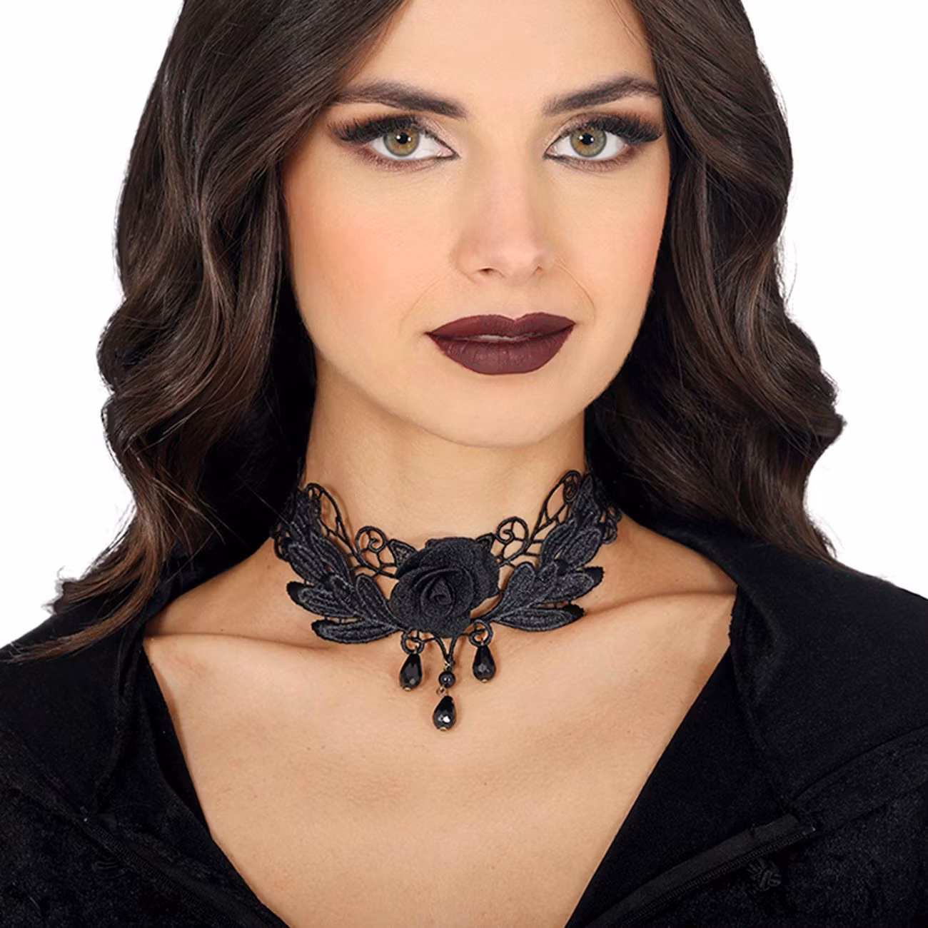 Halsband Choker med Ros