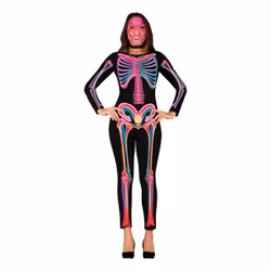Skelett Neon Dam Maskeraddräkt