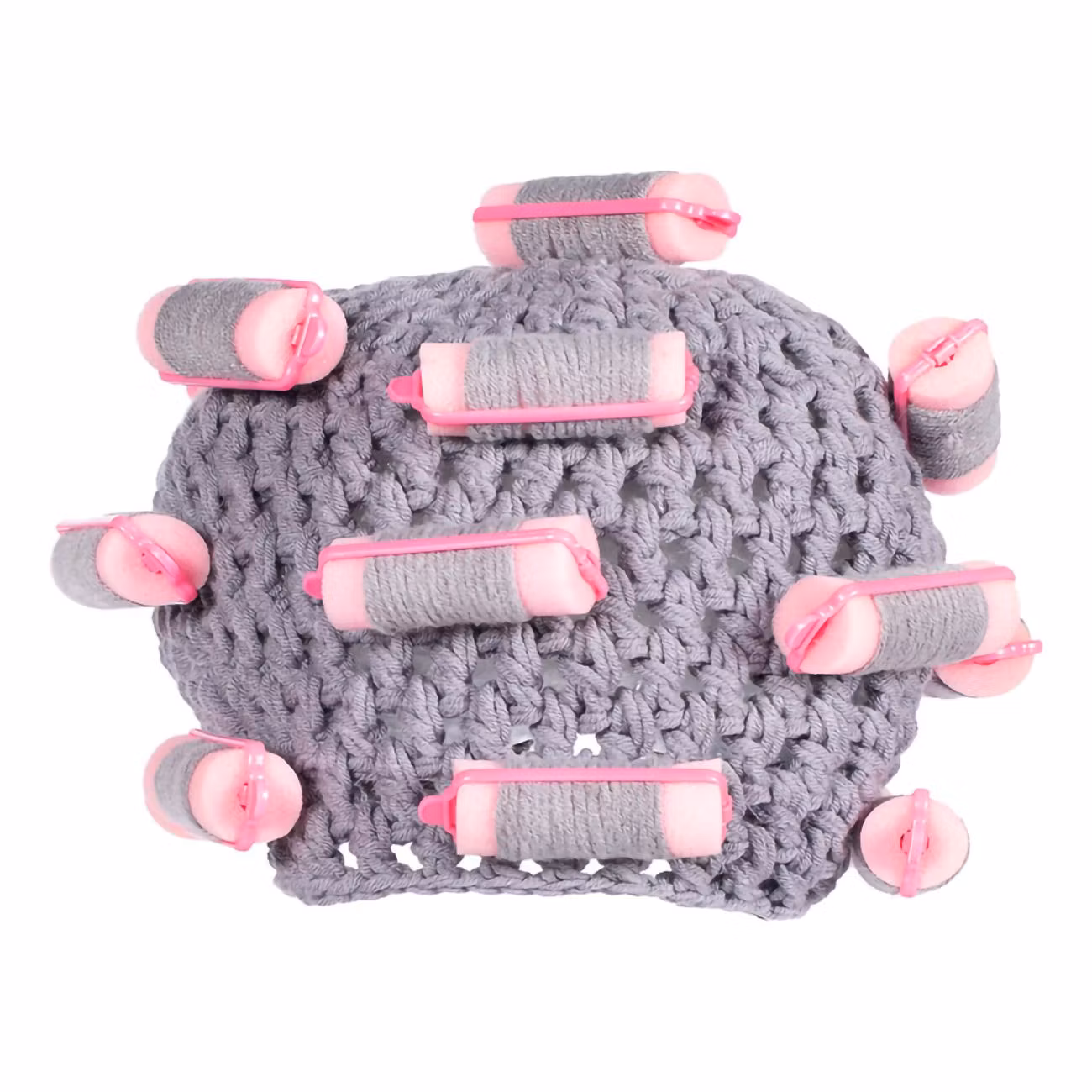 Tant Hatt med Hårrullar