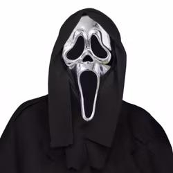 Scream Ghost Face Silver Chrome Mask