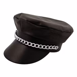 Keps Svart med Kedja