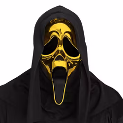 Scream Ghost Face Guld Chrome Mask