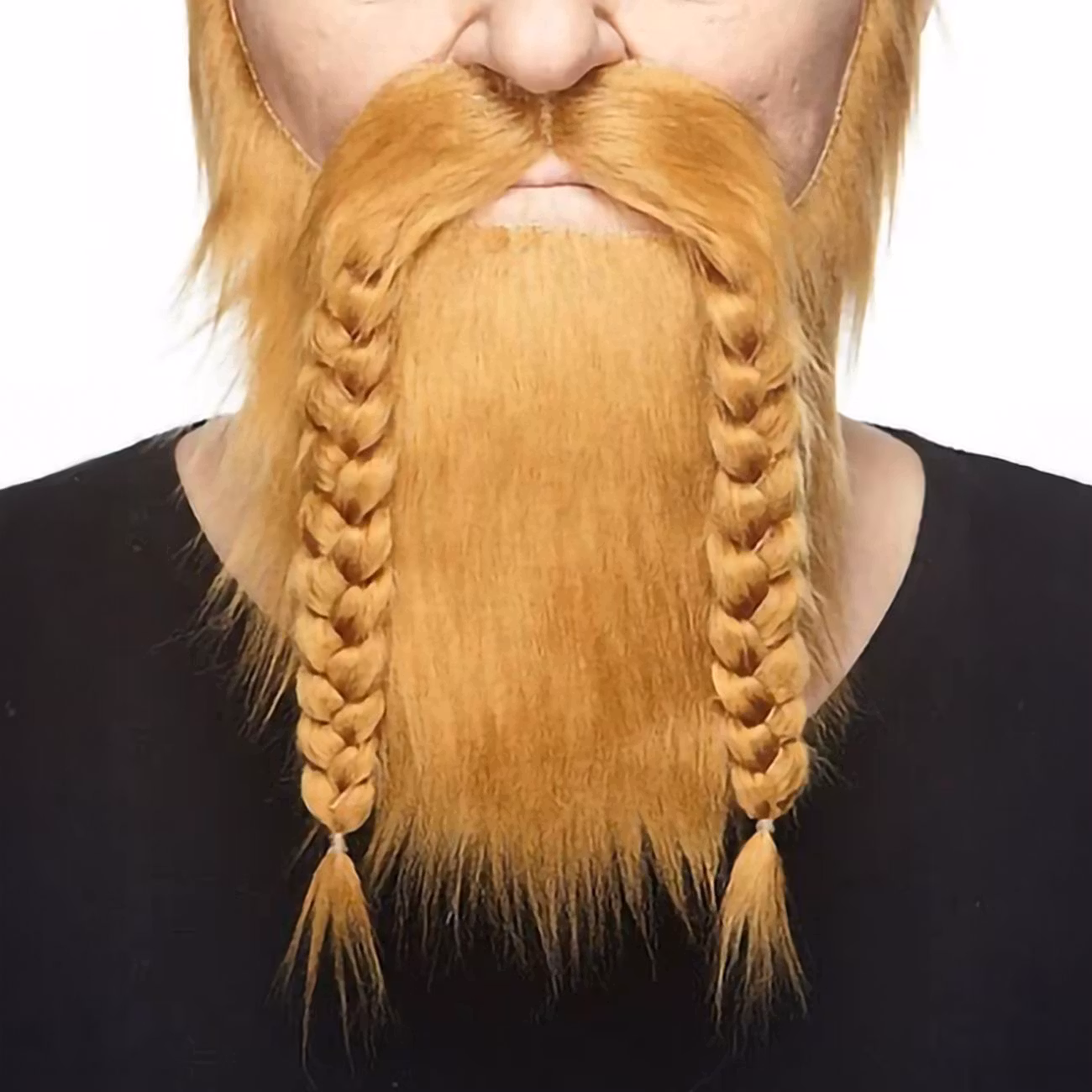 Viking Mustasch med Skägg Brun