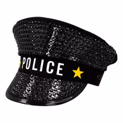 Paljettkeps Polis Sparkle