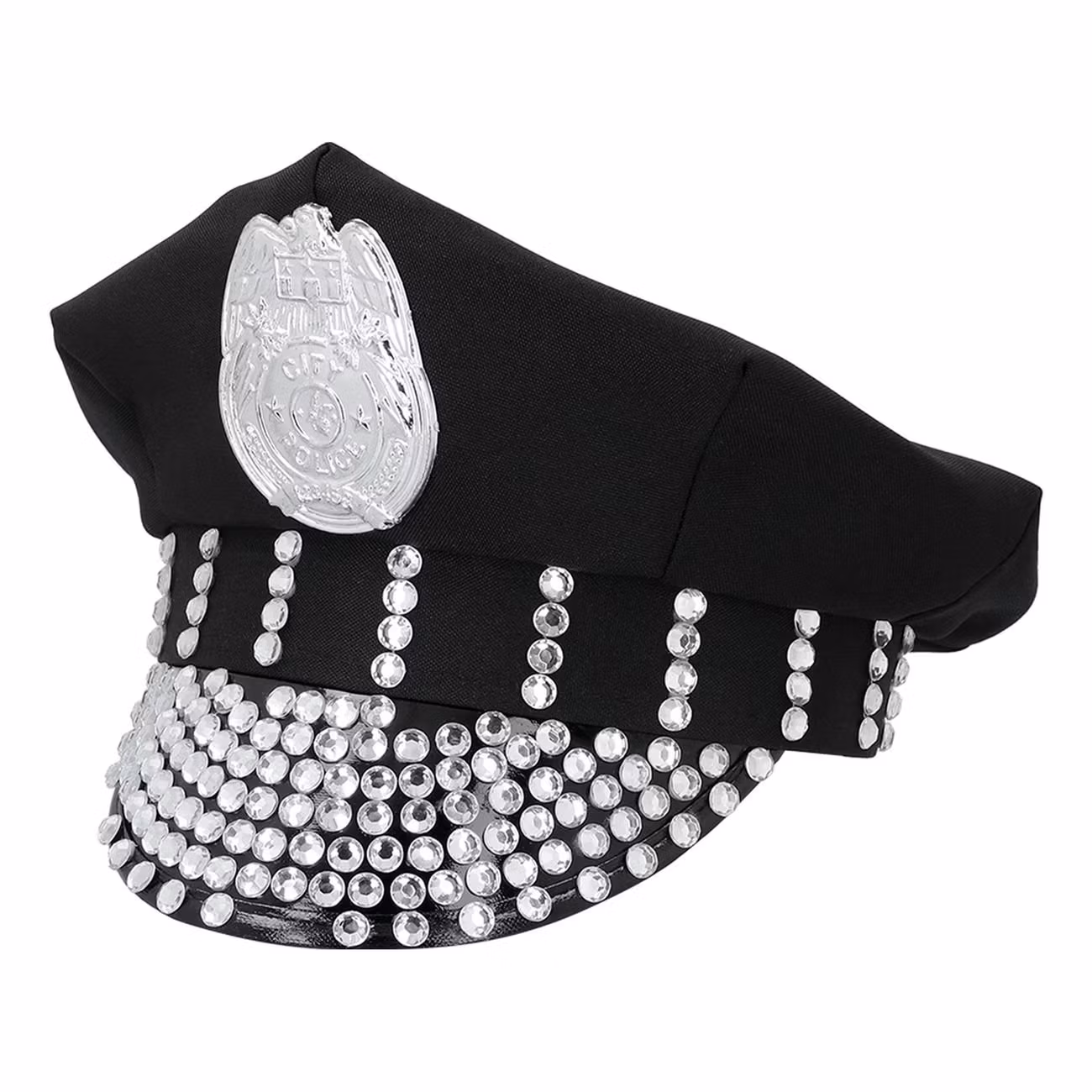 Paljettkeps Polis Rock