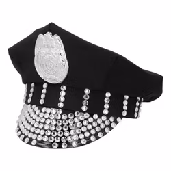 Paljettkeps Polis Rock