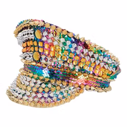 Paljettkeps med Nitar Regnbågsfärgad