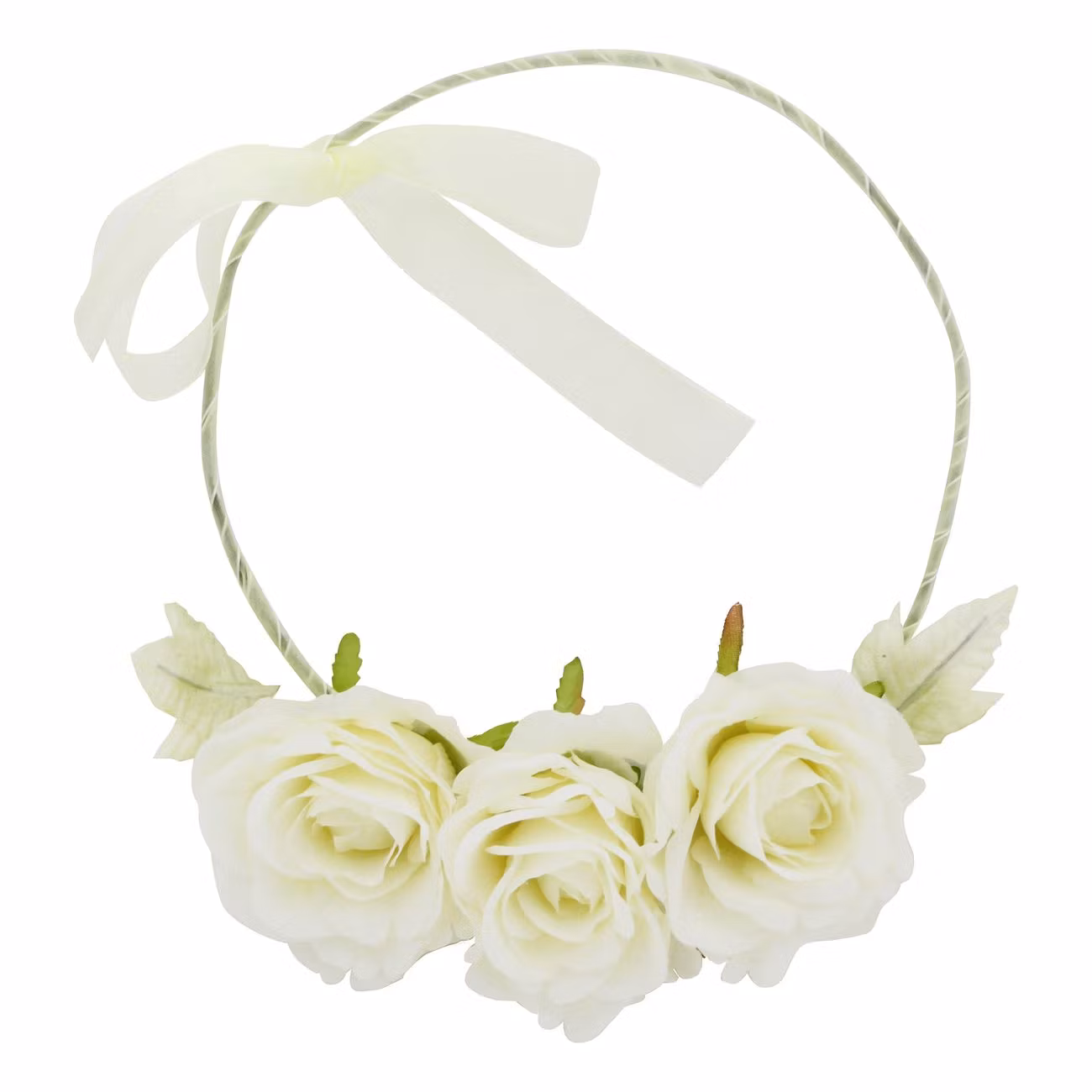 Diadem med Vita Rosor