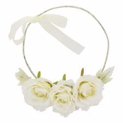 Diadem med Vita Rosor