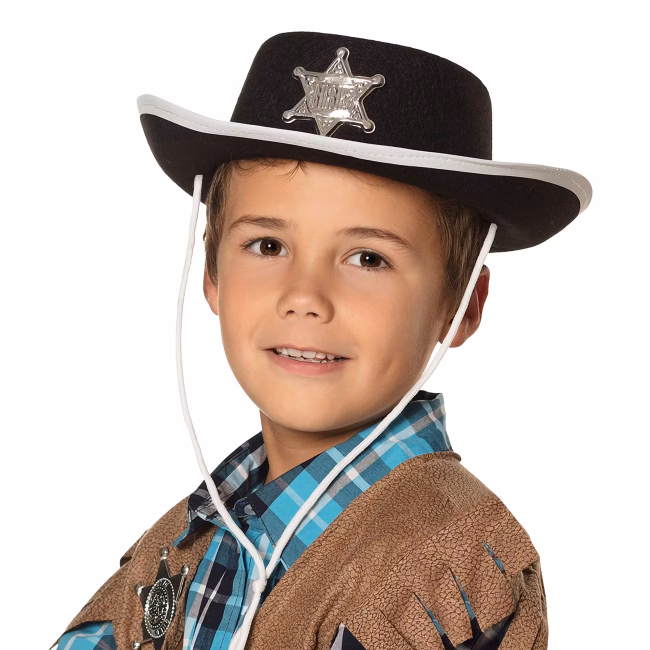 Sheriffhatt Svart för Barn