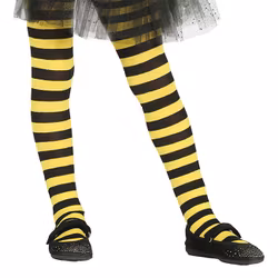 Strumpbyxor för Barn Svart/Gula Randiga