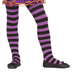 Strumpbyxor för Barn Svart/Lila Randiga