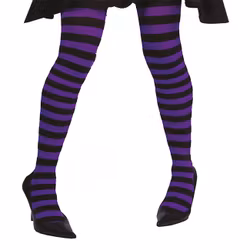 Strumpbyxor Svart/Lila Randiga