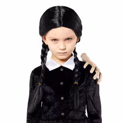 Familjen Addams Wednesday Barn Peruk