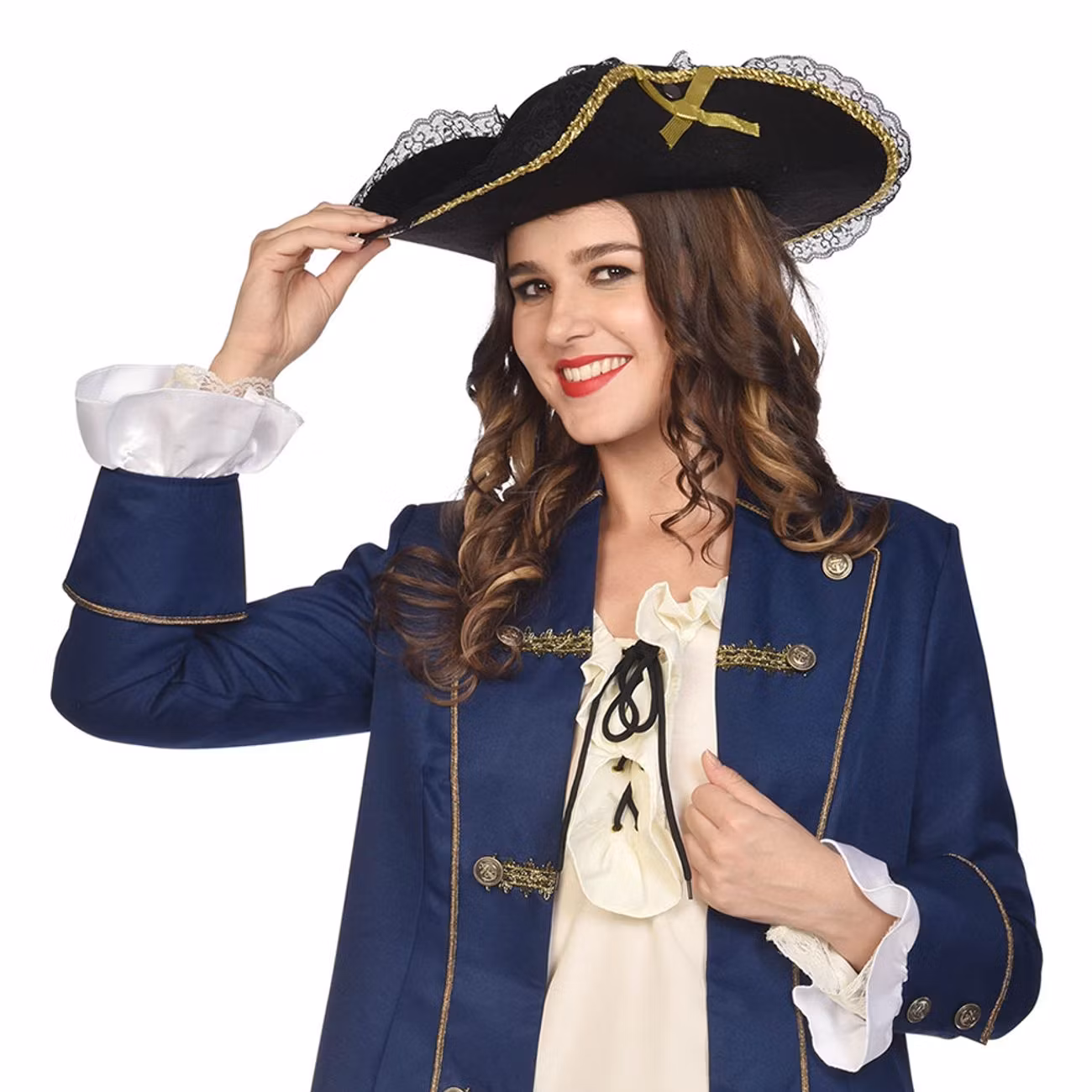 Pirathatt Spets med Guldkant