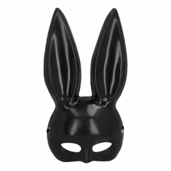 Halvmask Kanin Svart