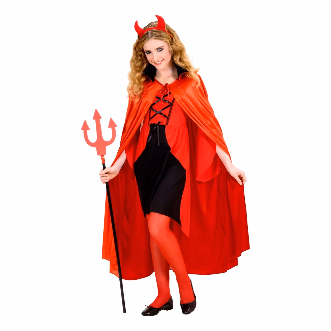 Cape Röd med Svart Krage