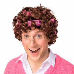 Tantperuk med Hårrullar