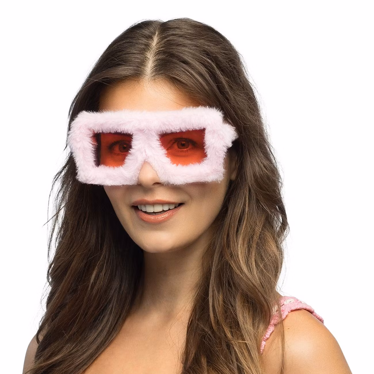 Glasögon Fluffiga Rosa