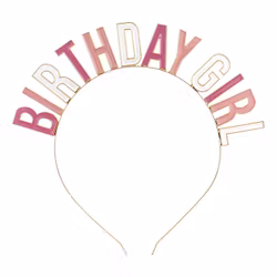 Diadem Birthday Girl i Metall