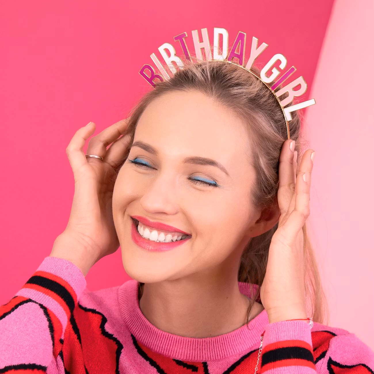 Diadem Birthday Girl i Metall