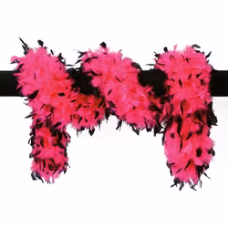 Fjäderboa Svart/Rosa Deluxe