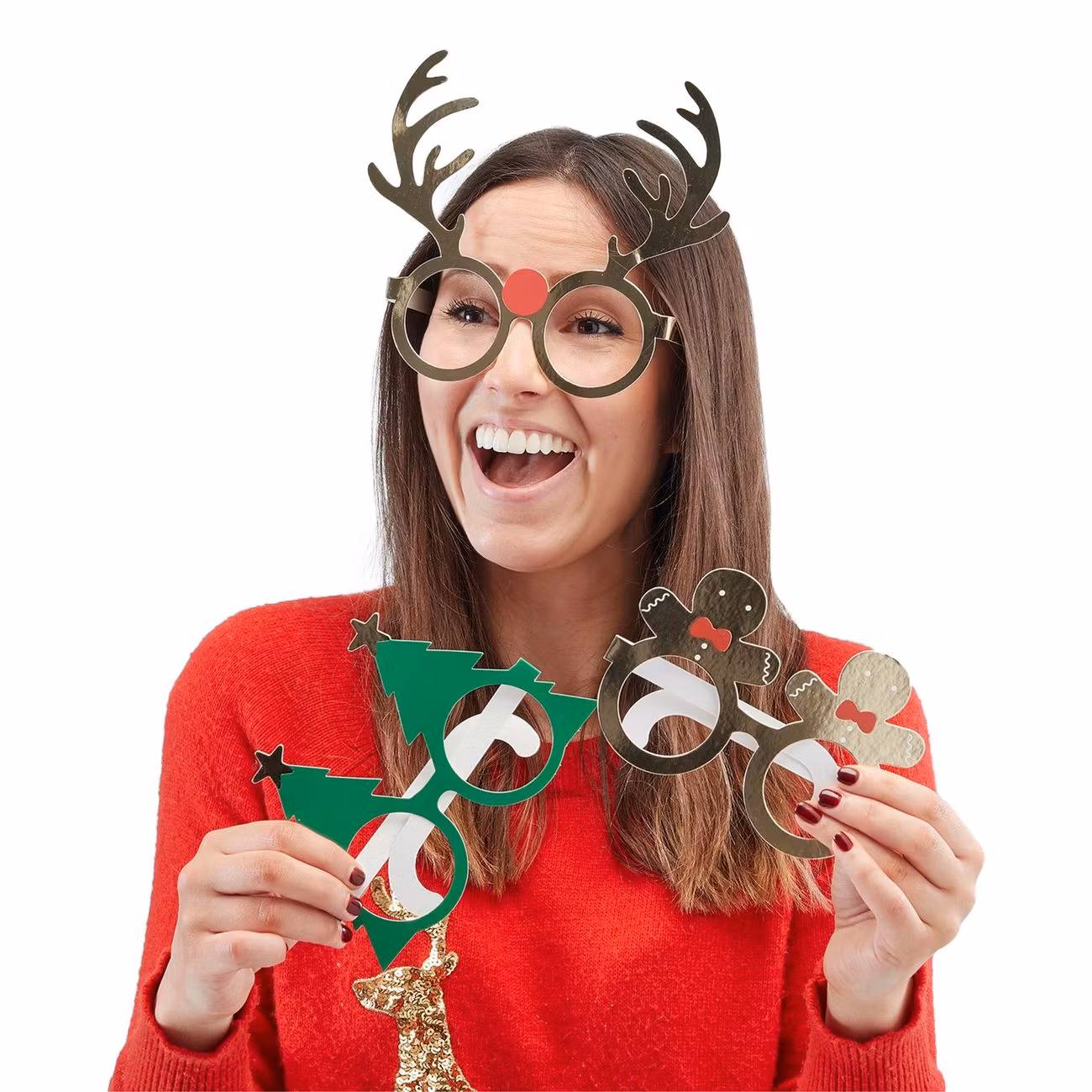 Pappersglasögon Julmotiv