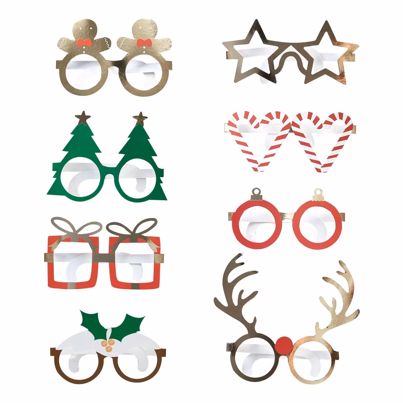 Pappersglasögon Julmotiv