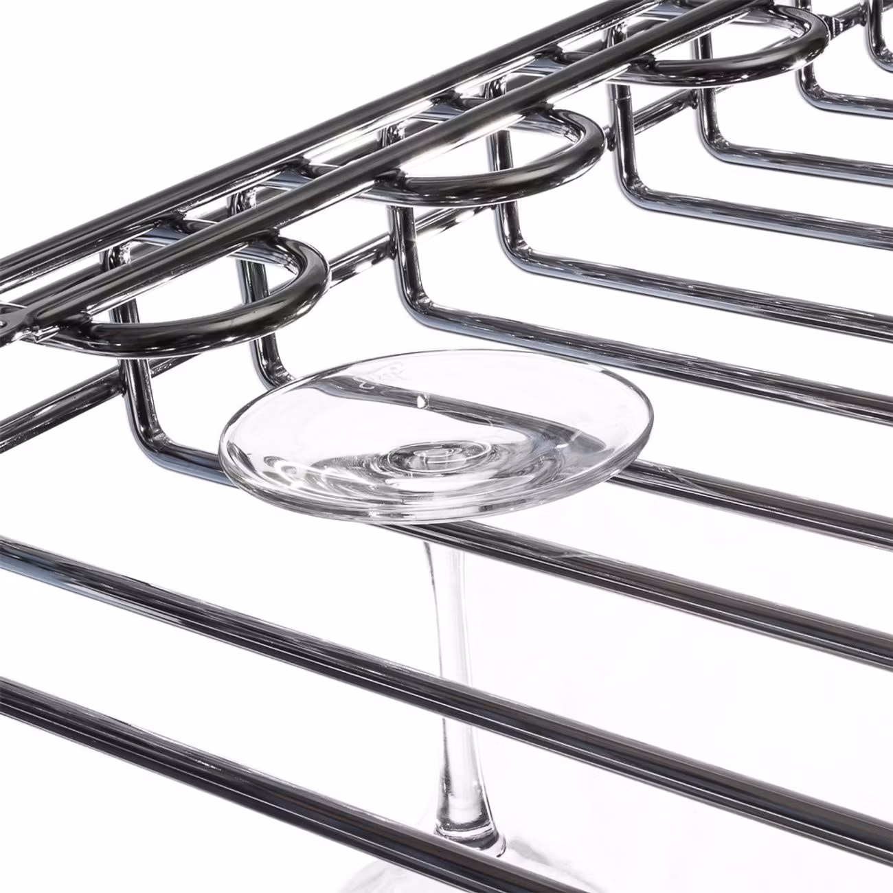 Väggmonterat Vinglasrack Krom